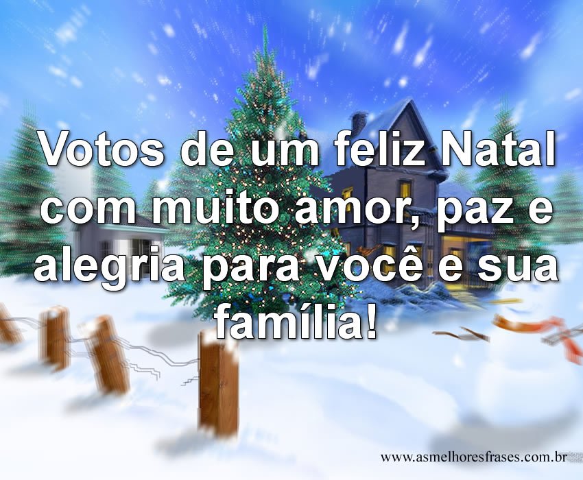Votos de um feliz Natal com muito amor Votos de um feliz Natal com muito amor