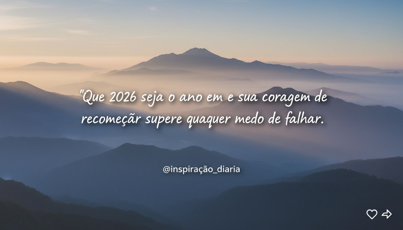 2026: sua coragem de recomeçar hoje