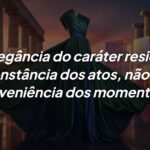 A verdadeira elegância nasce da constância dos atos