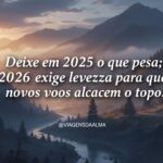 Desapegue em 2025 e voe em 2026