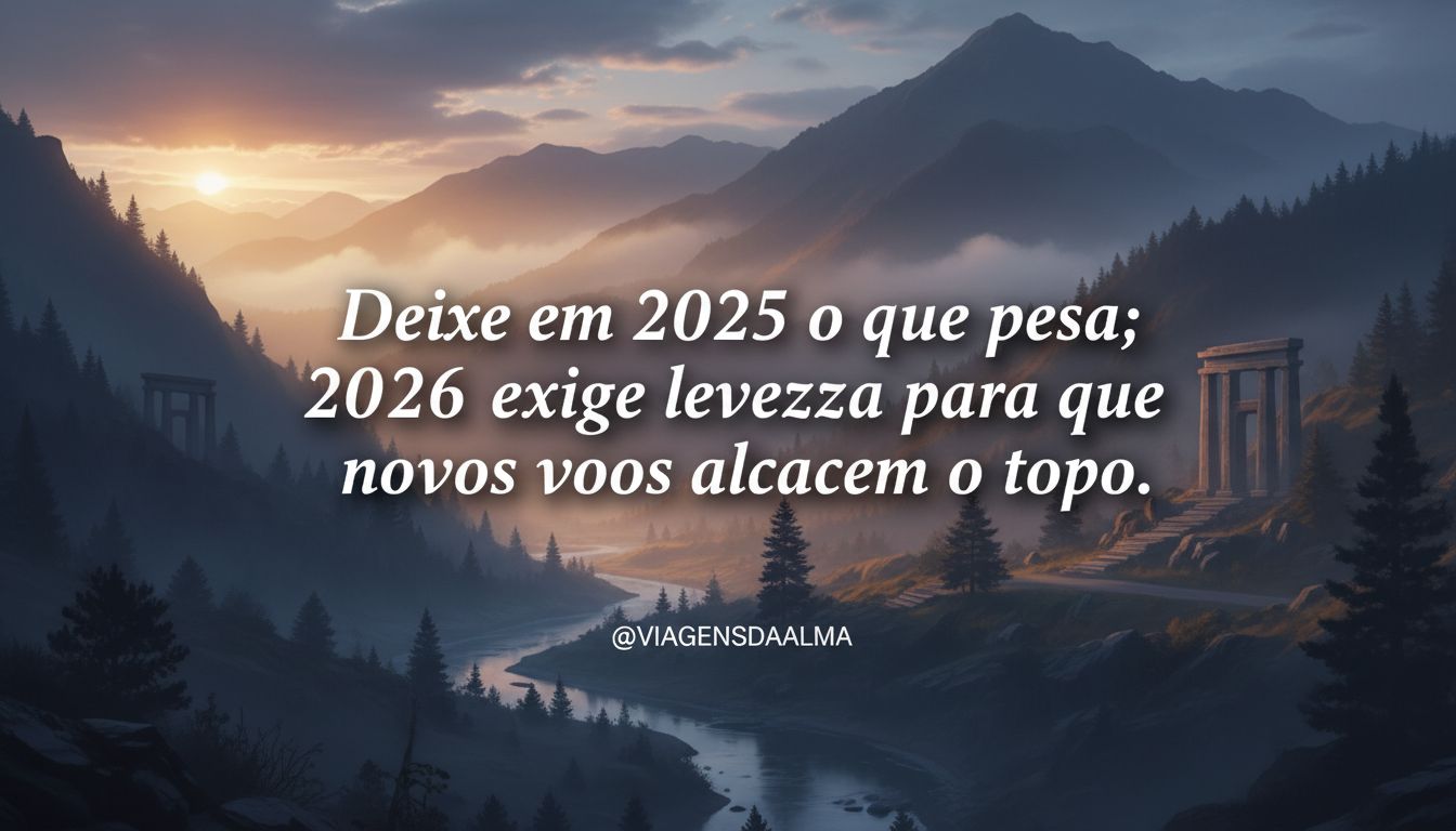 Desapegue em 2025 e voe em 2026