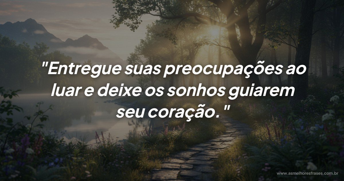 Mensagem de boa noite: Entregue suas preocupações ao luar e renove as energias