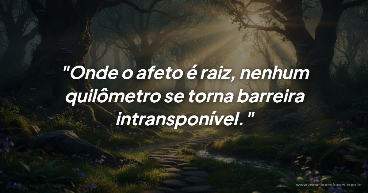 O poder do vínculo: Quando o amor supera qualquer distância