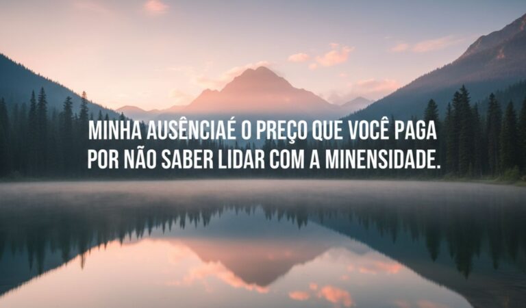 O preço da ausência e sua intensidade