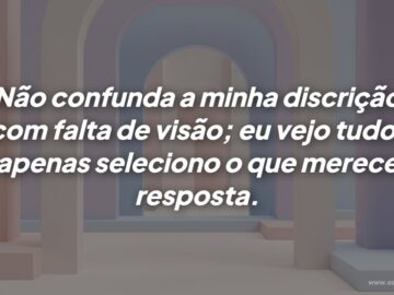 O silêncio não é ausência de visão