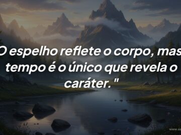 O tempo revela caráter quando as máscaras da aparência caem