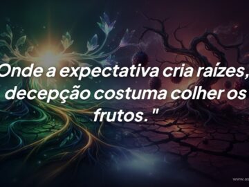 Quando a expectativa cria raízes, a liberdade desaparece