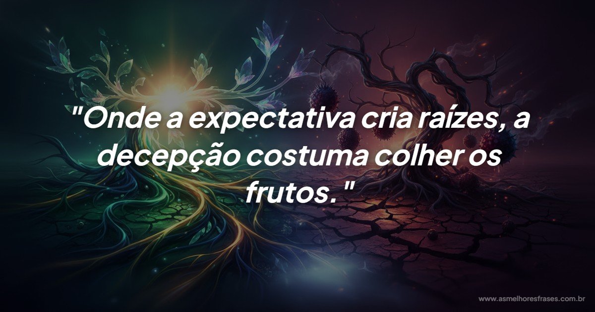 Quando a expectativa cria raízes, a liberdade desaparece