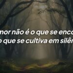Reflexão sobre o amor: a arte de cultivar sentimentos em silêncio