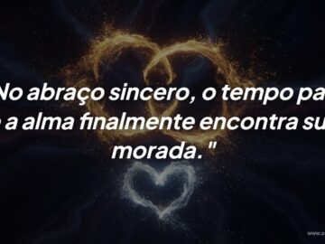 Abraço sincero: Onde o Tempo Para e a Alma Encontra Sua Morada