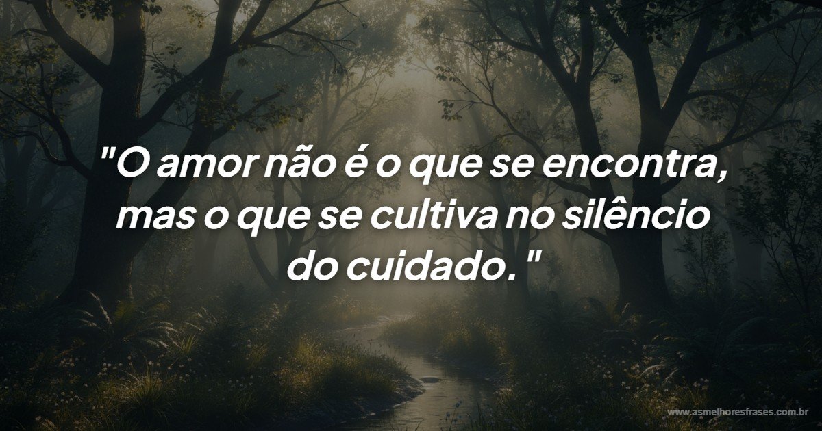 Cultivar o amor