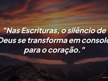 O silêncio de Deus nas Escrituras: Como encontrar consolo verdadeiro para o coração